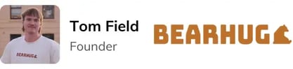 Tom Field, Founder of BEARHUG, sharing how Knowby reduces time and resources spent on customer relationship management.
