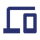 Laptop and mobile phone silhouette icon.