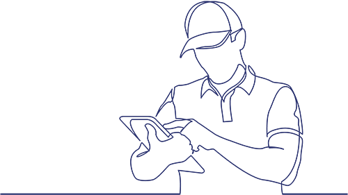 Worker Line Drawing 500px