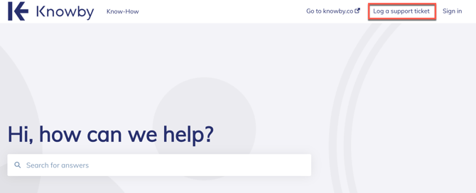 clicks log in a support ticket