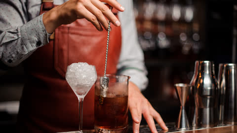 Stir Drinks using a Bar Spoon