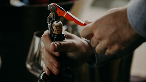 Opening a Bottle of Wine with a Waiter's Corkscrew